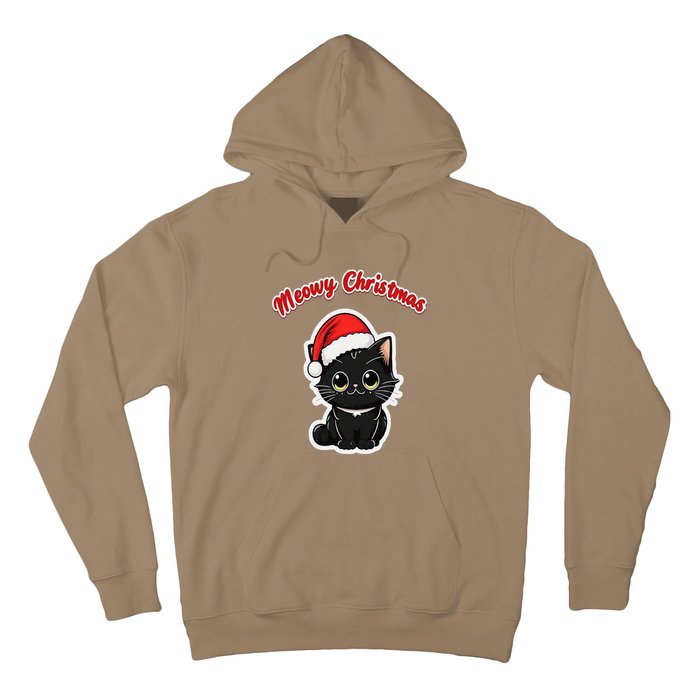 Meowy Christmas Holiday Cat Kitten Kitty Hoodie