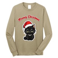 Meowy Christmas Holiday Cat Kitten Kitty Long Sleeve Shirt