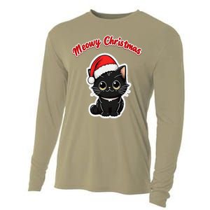 Meowy Christmas Holiday Cat Kitten Kitty Cooling Performance Long Sleeve Crew