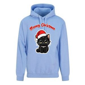 Meowy Christmas Holiday Cat Kitten Kitty Unisex Surf Hoodie