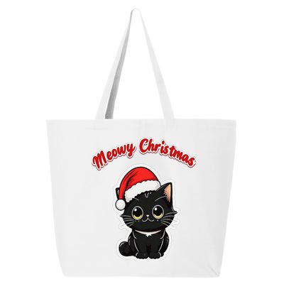 Meowy Christmas Holiday Cat Kitten Kitty 25L Jumbo Tote