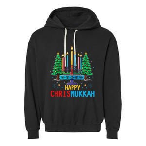 Merry Chrismukkah Happy Christmas Hanukkah Garment-Dyed Fleece Hoodie