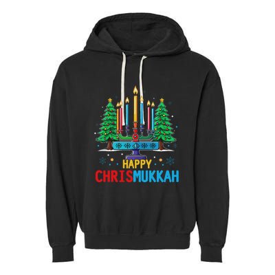 Merry Chrismukkah Happy Christmas Hanukkah Garment-Dyed Fleece Hoodie