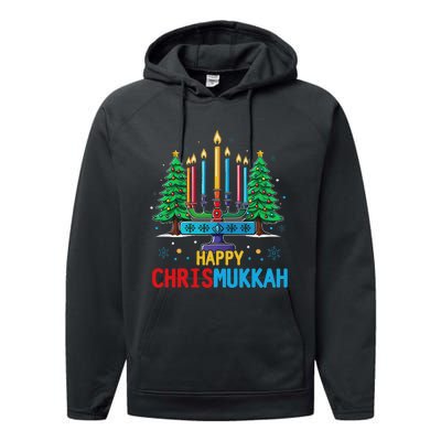 Merry Chrismukkah Happy Christmas Hanukkah Performance Fleece Hoodie