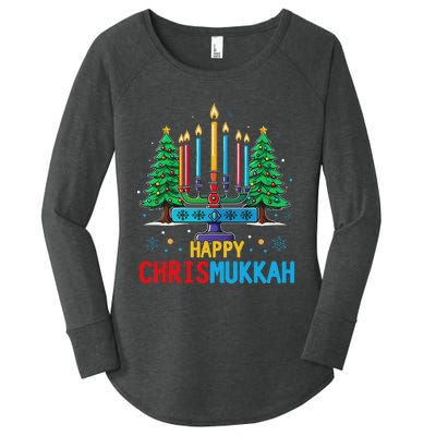 Merry Chrismukkah Happy Christmas Hanukkah Women's Perfect Tri Tunic Long Sleeve Shirt