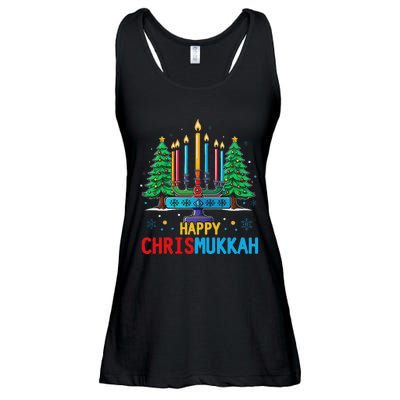 Merry Chrismukkah Happy Christmas Hanukkah Ladies Essential Flowy Tank