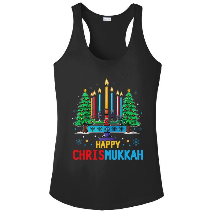 Merry Chrismukkah Happy Christmas Hanukkah Ladies PosiCharge Competitor Racerback Tank