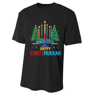 Merry Chrismukkah Happy Christmas Hanukkah Performance Sprint T-Shirt