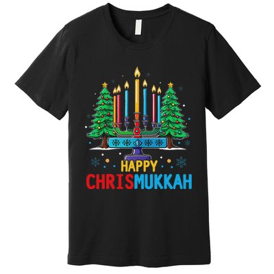 Merry Chrismukkah Happy Christmas Hanukkah Premium T-Shirt