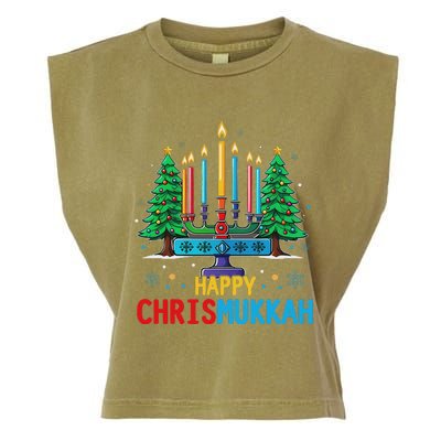 Merry Chrismukkah Happy Christmas Hanukkah Garment-Dyed Women's Muscle Tee