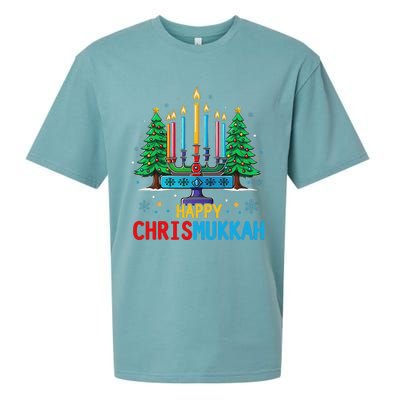 Merry Chrismukkah Happy Christmas Hanukkah Sueded Cloud Jersey T-Shirt