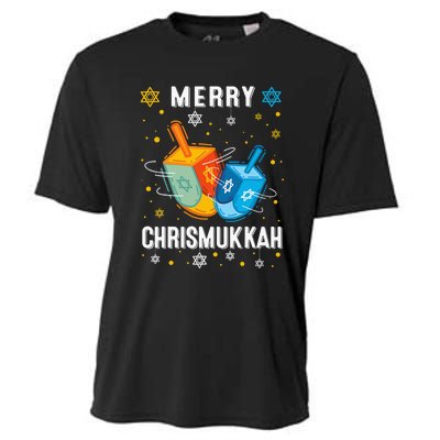 Merry Chrismukkah Hanukkah Chanukah Menorah Jewish Christmas Cooling Performance Crew T-Shirt