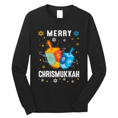 Merry Chrismukkah Hanukkah Chanukah Menorah Jewish Christmas Long Sleeve Shirt