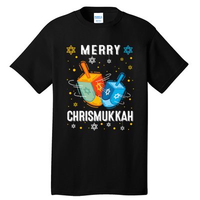 Merry Chrismukkah Hanukkah Chanukah Menorah Jewish Christmas Tall T-Shirt