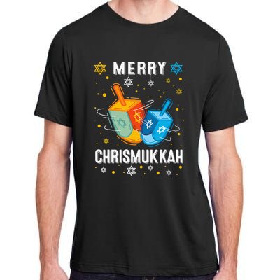 Merry Chrismukkah Hanukkah Chanukah Menorah Jewish Christmas Adult ChromaSoft Performance T-Shirt