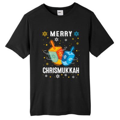 Merry Chrismukkah Hanukkah Chanukah Menorah Jewish Christmas Tall Fusion ChromaSoft Performance T-Shirt