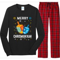 Merry Chrismukkah Hanukkah Chanukah Menorah Jewish Christmas Long Sleeve Pajama Set