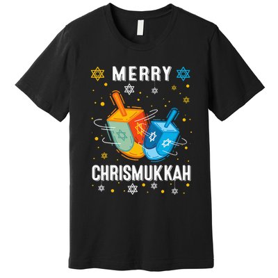 Merry Chrismukkah Hanukkah Chanukah Menorah Jewish Christmas Premium T-Shirt