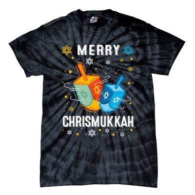 Merry Chrismukkah Hanukkah Chanukah Menorah Jewish Christmas Tie-Dye T-Shirt