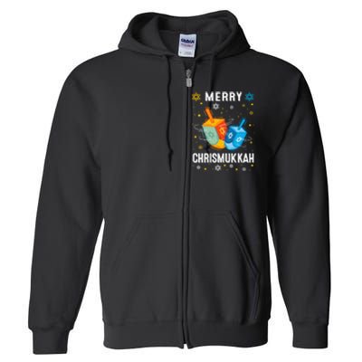 Merry Chrismukkah Hanukkah Chanukah Menorah Jewish Christmas Full Zip Hoodie