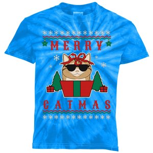 Merry Catmas! Have a purrfect holiday season!  Kids Tie-Dye T-Shirt