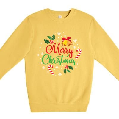 Merry Christmas Happy Family Xmas Gift Idea Premium Crewneck Sweatshirt