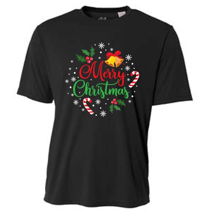 Merry Christmas Happy Family Xmas Gift Idea Cooling Performance Crew T-Shirt