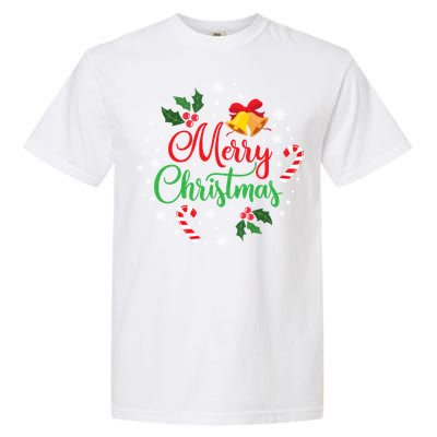 Merry Christmas Happy Family Xmas Gift Idea Garment-Dyed Heavyweight T-Shirt