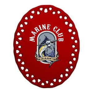 Marlin Club Hunter Ceramic Oval Ornament