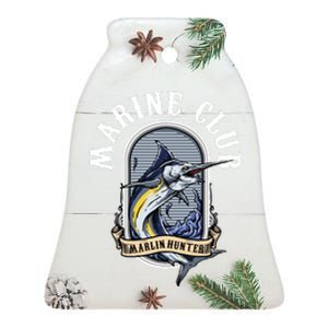 Marlin Club Hunter Ceramic Bell Ornament