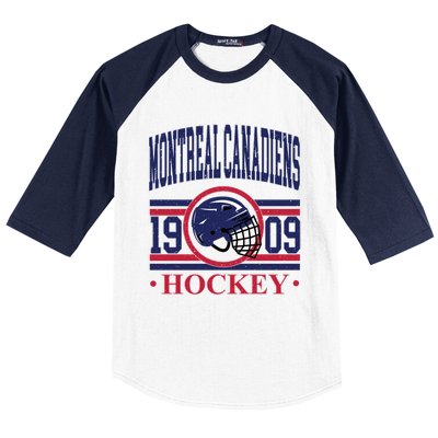 Montreal Canadiens Hockey Team Supporter Baseball Sleeve Shirt