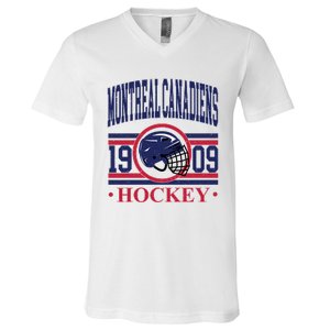 Montreal Canadiens Hockey Team Supporter V-Neck T-Shirt