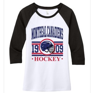 Montreal Canadiens Hockey Team Supporter Women's Tri-Blend 3/4-Sleeve Raglan Shirt