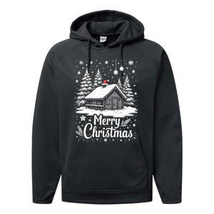 Merry Christmas House Gift Cute Matching Family Xmas Performance Fleece Hoodie