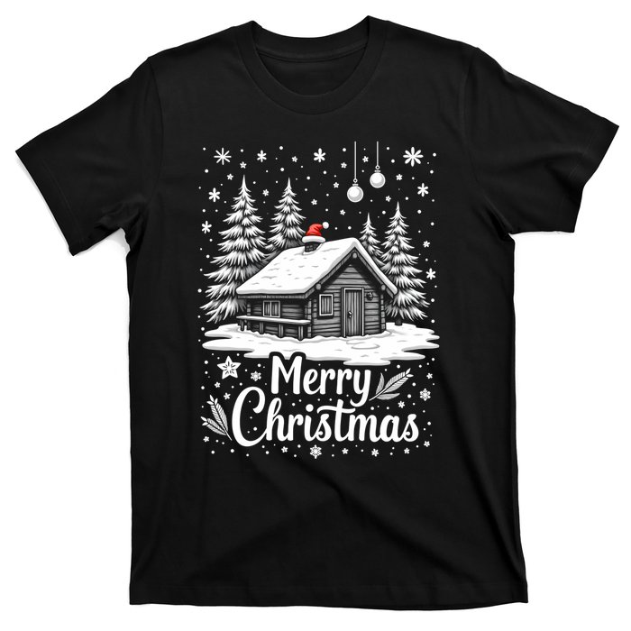 Merry Christmas House Gift Cute Matching Family Xmas T-Shirt