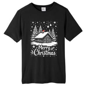 Merry Christmas House Gift Cute Matching Family Xmas Tall Fusion ChromaSoft Performance T-Shirt