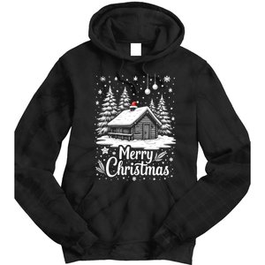 Merry Christmas House Gift Cute Matching Family Xmas Tie Dye Hoodie