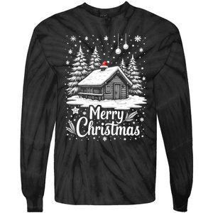 Merry Christmas House Gift Cute Matching Family Xmas Tie-Dye Long Sleeve Shirt