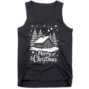 Merry Christmas House Gift Cute Matching Family Xmas Tank Top