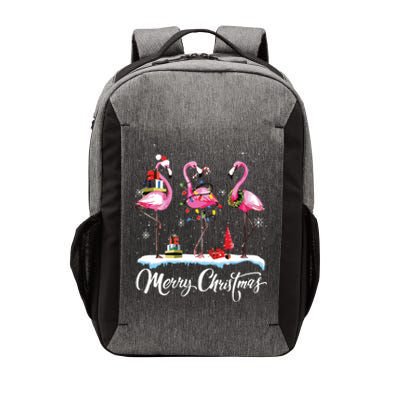 Merry Christmas Hat Santa Flamingo Light Snow Xmas Pajamas Vector Backpack