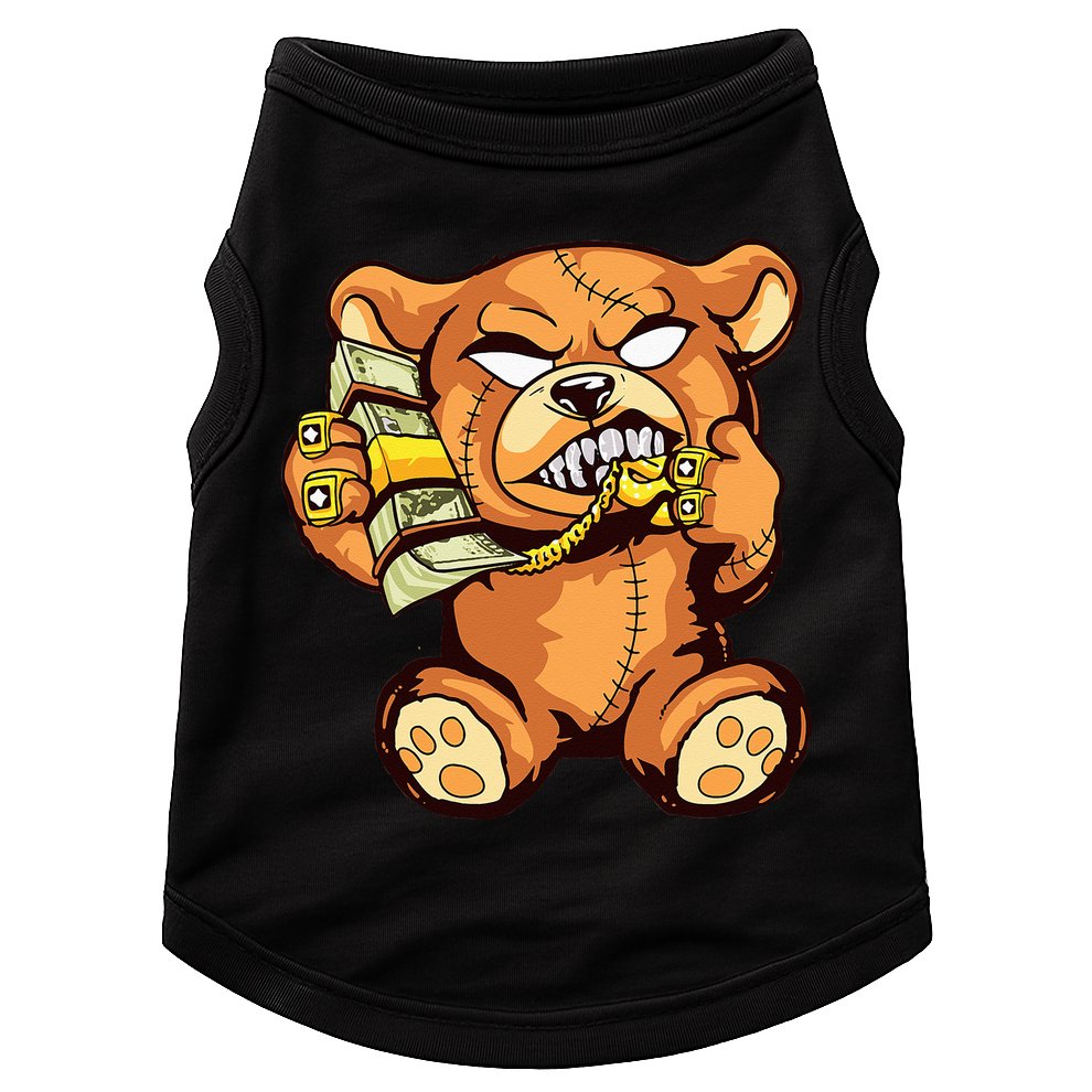 Money Calling Hip Hop Teddy Bear Gangster Rap Drip Swag Dope Doggie Tank