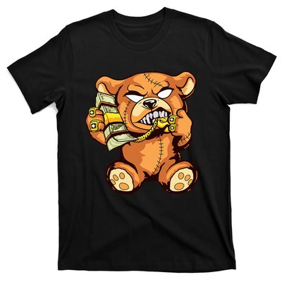 Money Calling Hip Hop Teddy Bear Gangster Rap Drip Swag Dope T-Shirt