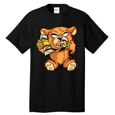 Money Calling Hip Hop Teddy Bear Gangster Rap Drip Swag Dope Tall T-Shirt