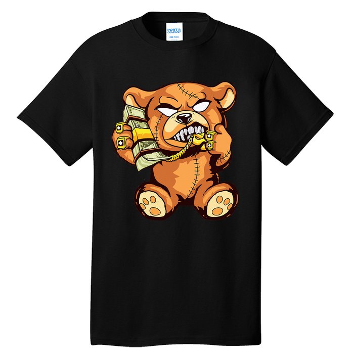 Money Calling Hip Hop Teddy Bear Gangster Rap Drip Swag Dope Tall T-Shirt