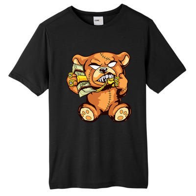 Money Calling Hip Hop Teddy Bear Gangster Rap Drip Swag Dope Tall Fusion ChromaSoft Performance T-Shirt