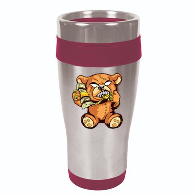 Money Calling Hip Hop Teddy Bear Gangster Rap Drip Swag Dope 16oz Travel Tumbler