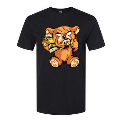 Money Calling Hip Hop Teddy Bear Gangster Rap Drip Swag Dope Softstyle CVC T-Shirt