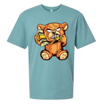 Money Calling Hip Hop Teddy Bear Gangster Rap Drip Swag Dope Sueded Cloud Jersey T-Shirt