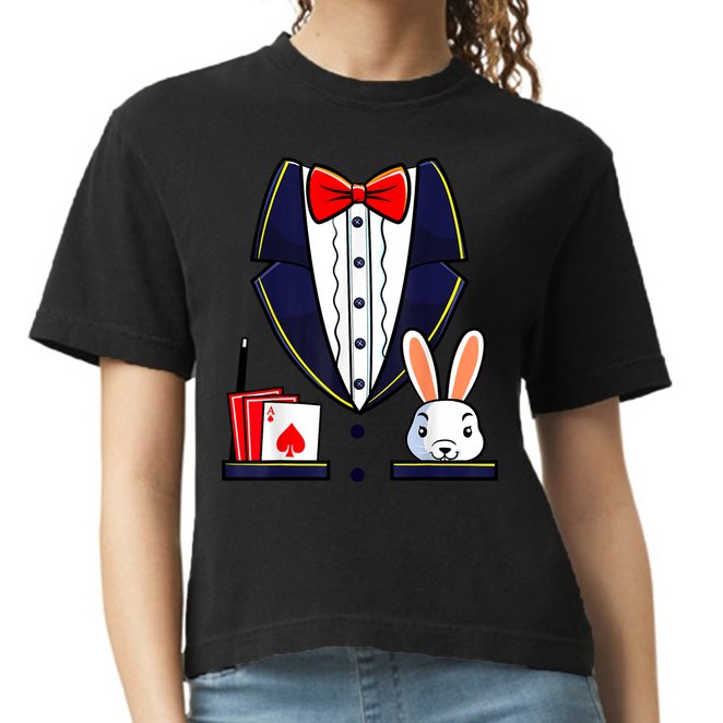 Magician Costume Halloween Magic Show Women Comfort Colors Boxy T-Shirt