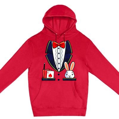 Magician Costume Halloween Magic Show Women Premium Pullover Hoodie